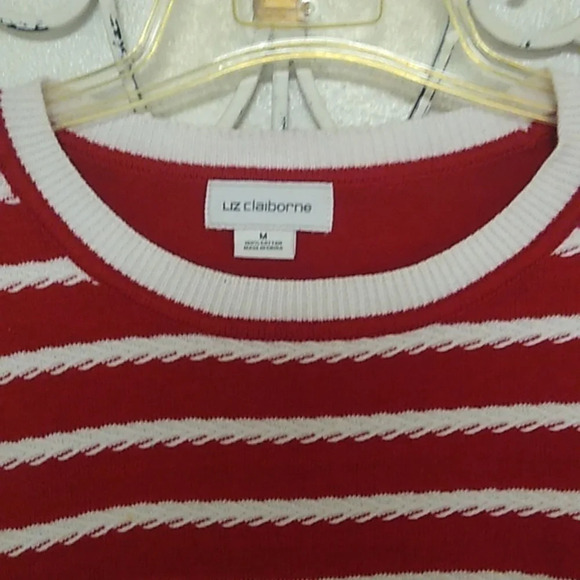 LIZ CLAIBORN 100% COTTON, CLASSIC CREW NECK SWEATER FOR SPRING - Picture 3 of 3